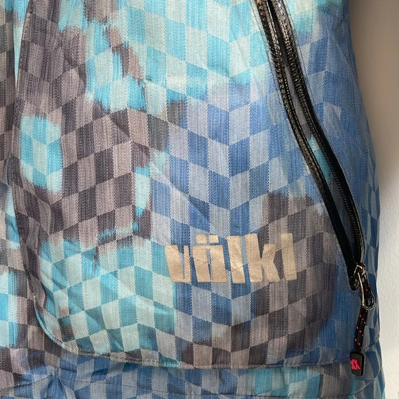 Volkl Big Mountain Womens medium size 8 Ski jacket blue check pattern sensortex - Picture 7 of 12